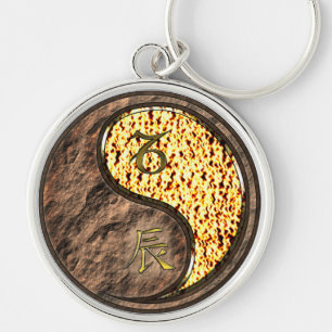 Capricorn & Fire Dragon Keychain
