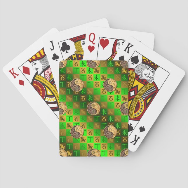 Capricorn & Fire Goat Poker Cards (Back)