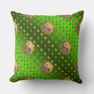 Capricorn & Fire Goat Throw Pillow