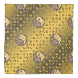 Capricorn & Fire Horse Duvet Cover