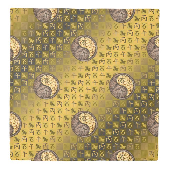 Capricorn & Fire Horse Duvet Cover (Front)