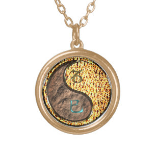 Capricorn & Fire Snake Gold Plated Necklace