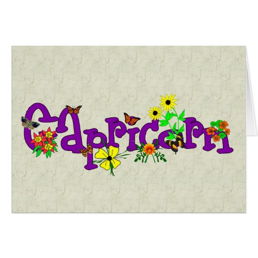 Capricorn Flowers Cards (Front Horizontal)