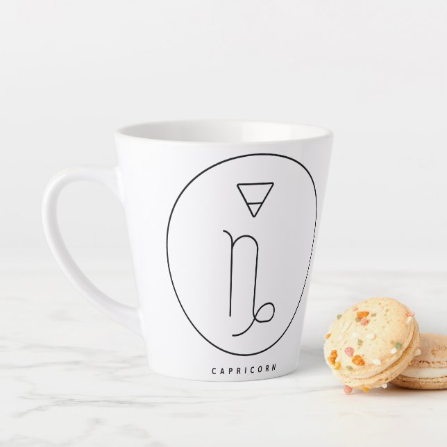 Capricorn Geometric Glyph Coffee Mug (In Situ)