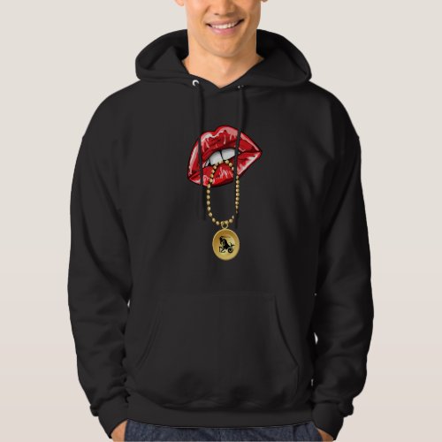 Capricorn Girl Juicy Lips Necklace Astrology Zodia Hoodie