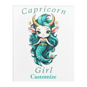 Capricorn Girl Mermaid Thunder_Cove Acrylic Print
