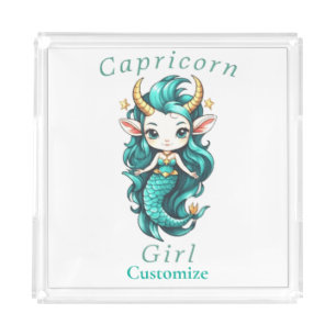 Capricorn Girl Mermaid Thunder_Cove Acrylic Tray