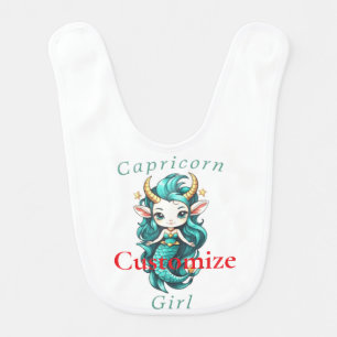 Capricorn Girl Mermaid Thunder_Cove Baby Bib