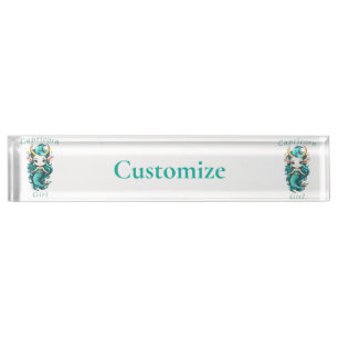 Capricorn Girl Mermaid Thunder_Cove Desk Name Plate