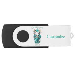 Capricorn Girl Mermaid Thunder_Cove Flash Drive