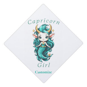 Capricorn Girl Mermaid Thunder_Cove Graduation Cap Topper