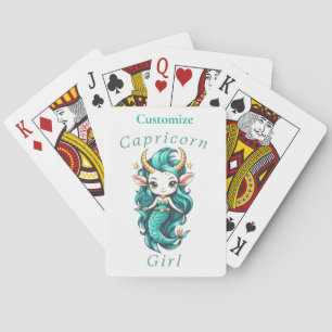 Capricorn Girl Mermaid Thunder_Cove Poker Cards