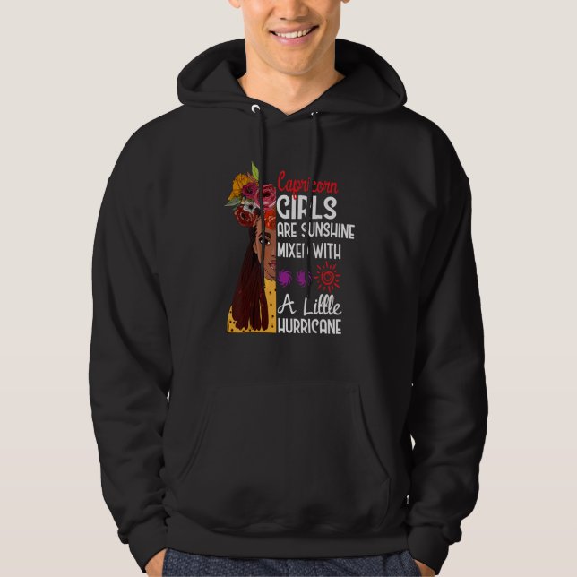 Capricorn Girls Are Sunshine Mixed Little Hurrican Hoodie (Front)