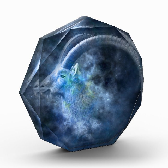 Capricorn Goat Acrylic Award (Left)