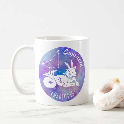 Capricorn Goat Constellation Stars Name Birthday Coffee Mug