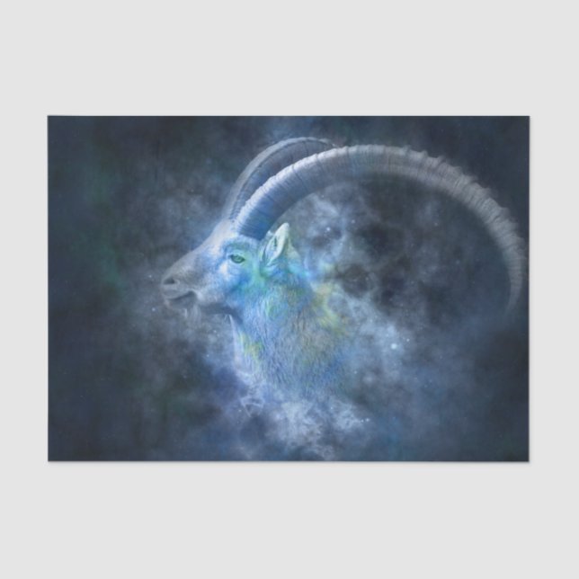 Capricorn Goat Decoupage 10x15 Tissue Paper (Front)