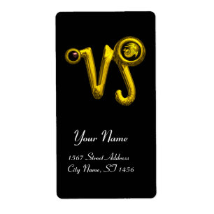 CAPRICORN GOLD ZODIAC BIRTHDAY JEWEL Black Onyx Label