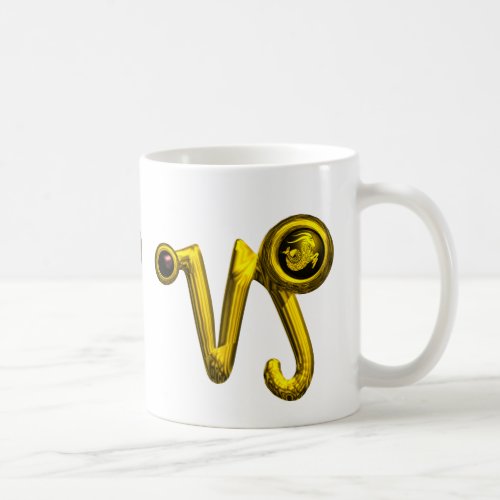 CAPRICORN GOLD ZODIAC SIGN JEWEL COFFEE MUG