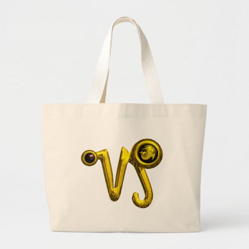 CAPRICORN GOLD ZODIAC SIGN JEWEL LARGE TOTE BAG