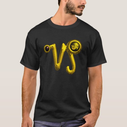 CAPRICORN GOLD ZODIAC SIGN JEWEL T_Shirt