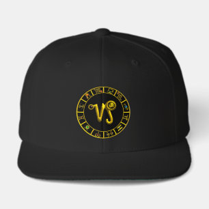 CAPRICORN GOLD ZODIAC SIGN JEWEL VISOR 