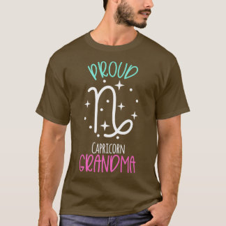 Capricorn Grandma Proud Grandma Zodiac Symbol New T-Shirt