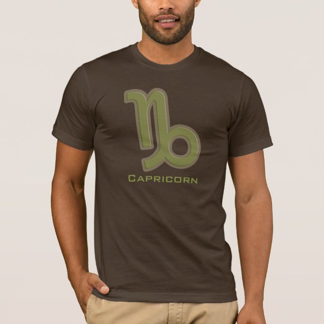 Capricorn graphic earth sign zodiac dark t-shirt (Front)