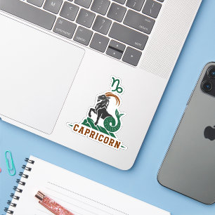 Capricorn Green Sea Goat Zodiac Sticker