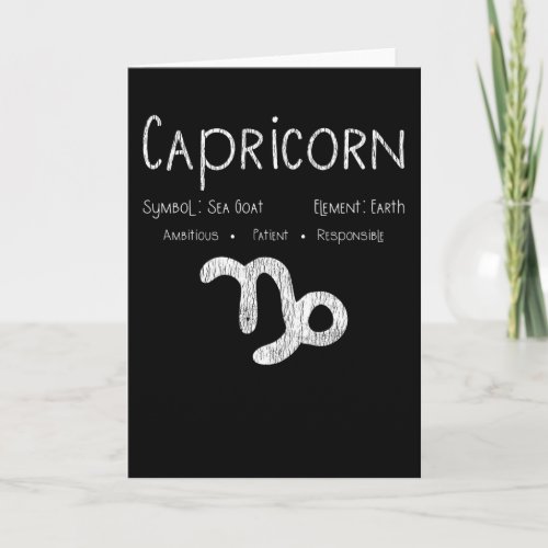 Capricorn Horoscope Astrology Star Sign Birthday Card