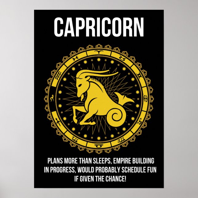 Capricorn - Horoscope, Funny Zodiac Sign Humor (Front)
