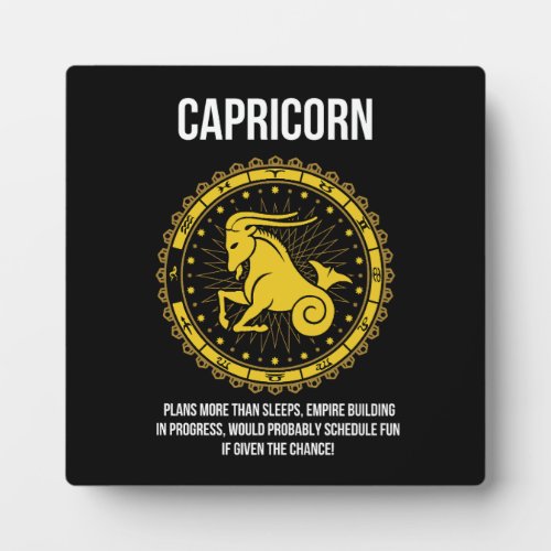 Capricorn _ Horoscope Funny Zodiac Sign Humor Plaque