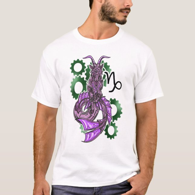 Capricorn Horoscope Inspired Capricorn Symbol Rela T-Shirt (Front)