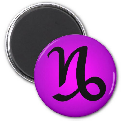 Capricorn Horoscope Sign Magenta Purple Magnet