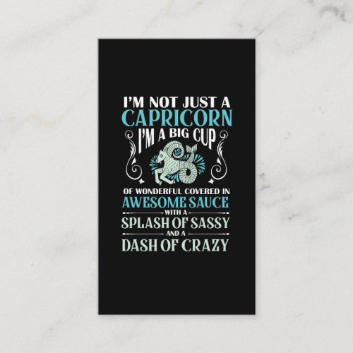 Capricorn Horoscope zodiac astrology Gift Business Card