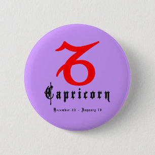 Capricorn, Horoscope, zodiac, astrology Pinback Button