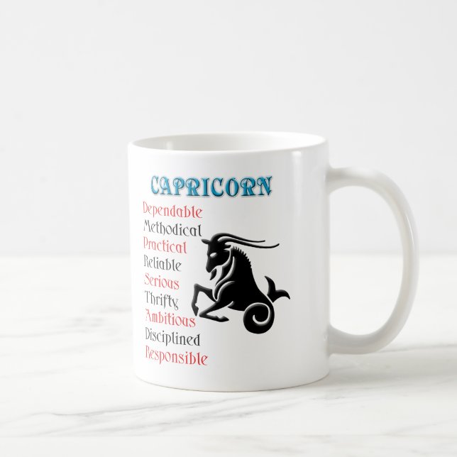 Capricorn Horoscope Zodiac Sign Coffee Mug (Right)