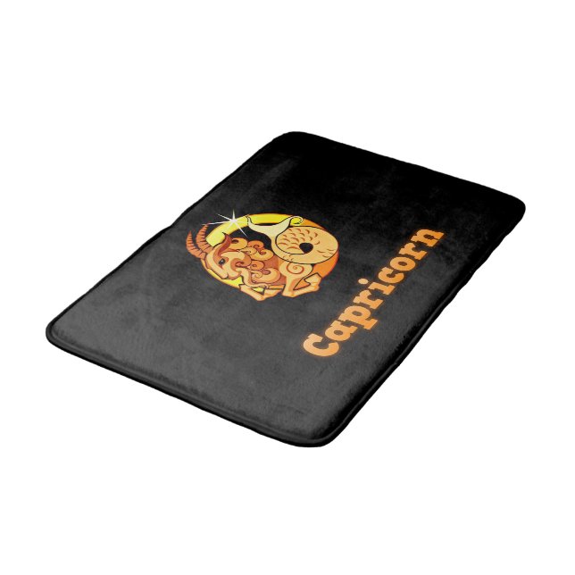 Capricorn illustration bathroom mat (Angled)