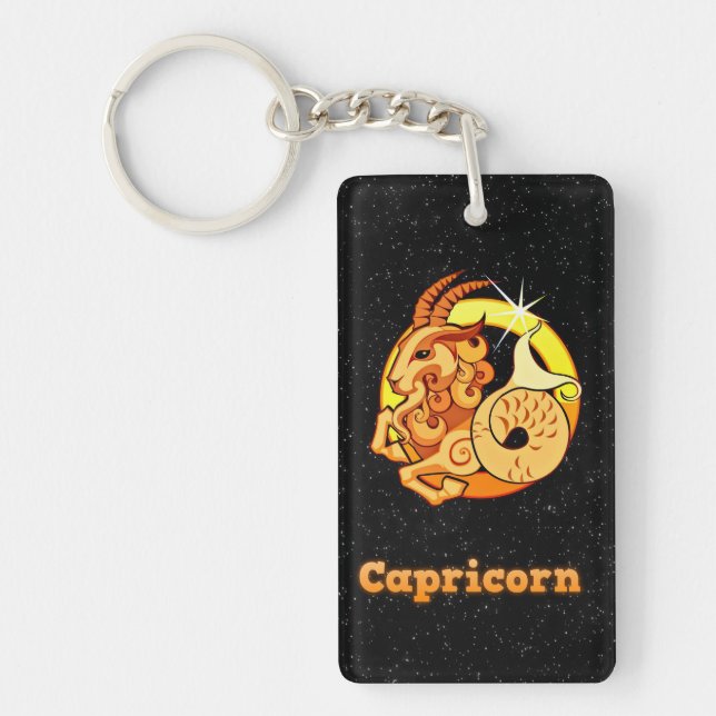 Capricorn illustration keychain (Front)