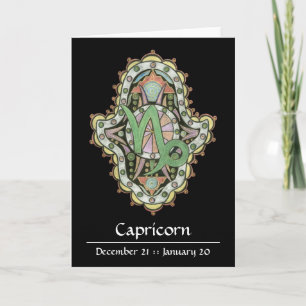 Capricorn Khamsa Note Card