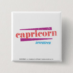 Capricorn Lt. Pink Pinback Button