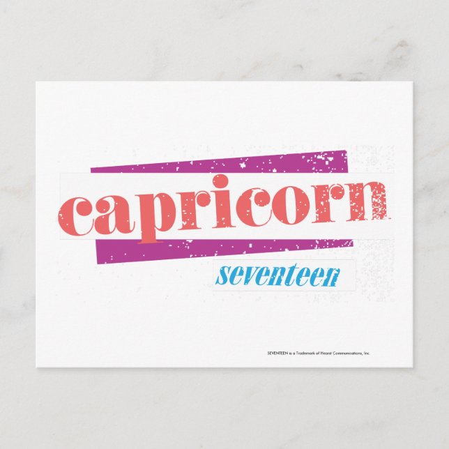 Capricorn Lt. Pink Postcard (Front)