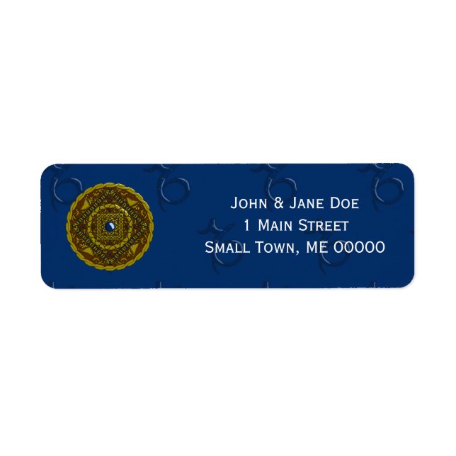 Capricorn Mandala Address Label (Front)