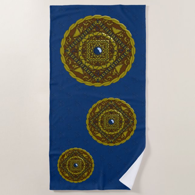 Capricorn Mandala Beach Towel (Front)