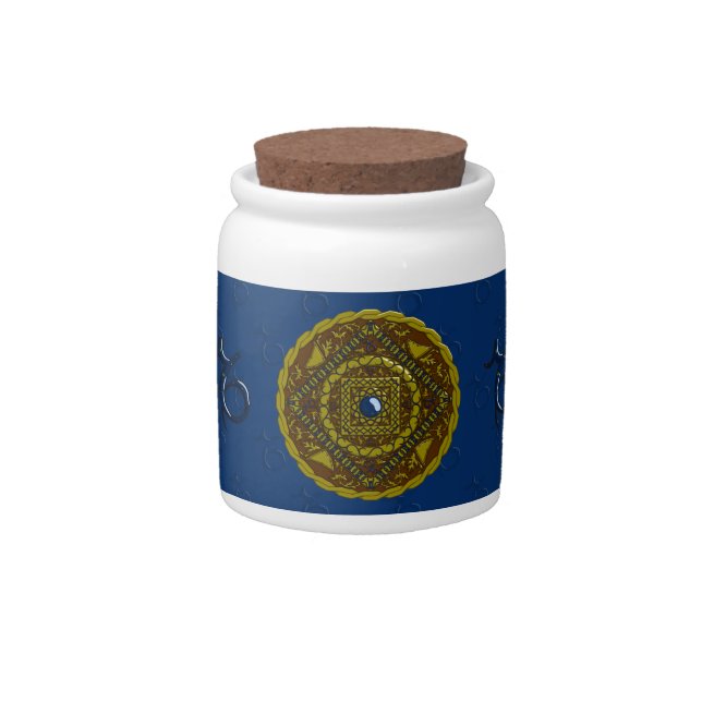Capricorn Mandala Candy Jar (Front)