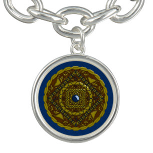 Capricorn Mandala Charm Bracelet