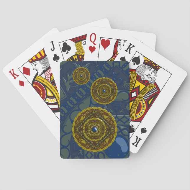 Capricorn Mandala Classic Playing Cards (Back)