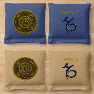 Capricorn Mandala Cornhole Bags