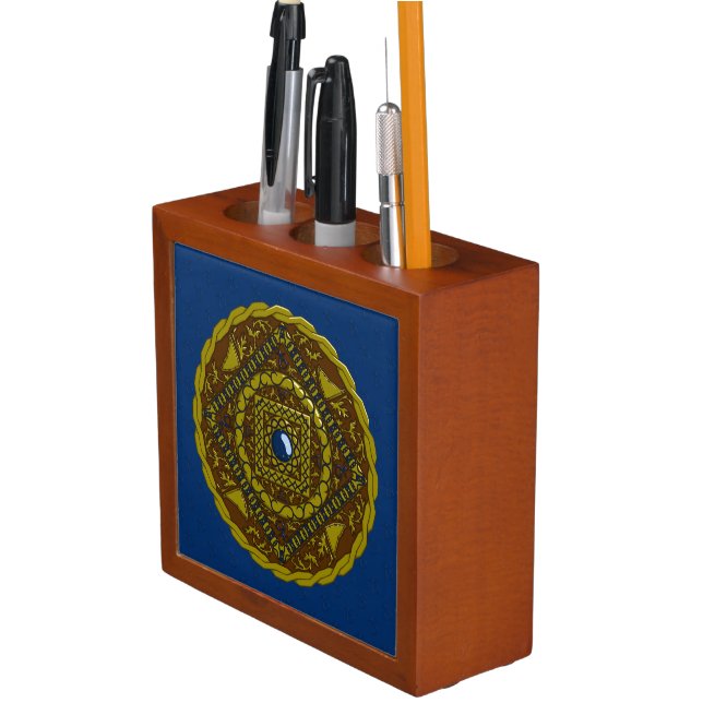 Capricorn Mandala Desk Organizer (In Situ)