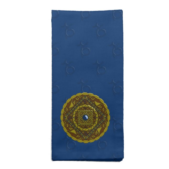 Capricorn Mandala Napkin (Folded)