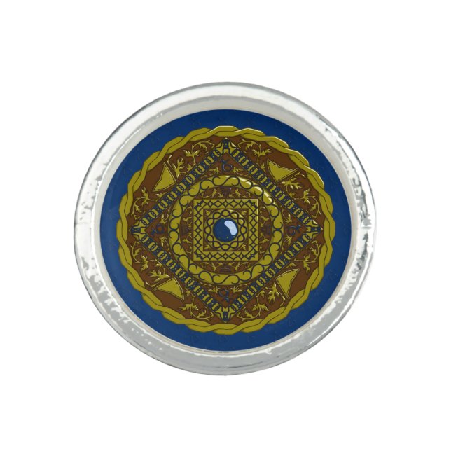 Capricorn Mandala Ring (Front)